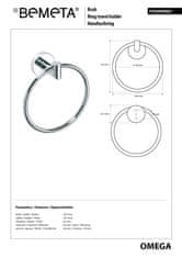 BPS-koupelny OMEGA: Držák ručníků kruhový - 104204062