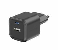 SWISSTEN síťový adaptér 12W 1× USB-C + 1× USB-A černý (22071510)