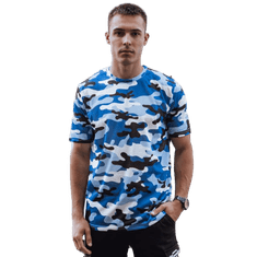 Dstreet Pánské tričko indigo CAMY tmavě modré rx5593 L