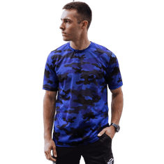 Dstreet Pánské tričko maskáčové CAMO modré rx5595 L