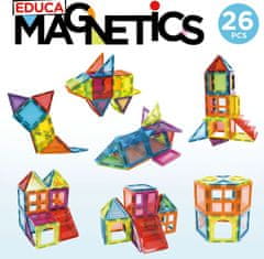 Educa Magnetická stavebnice Magnetics 26 díků