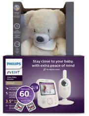 Philips Avent Chůvička dětská video SCD891/26 + NATTOU Uspáváček 4v1 Sleepy Bear Beige 0m+