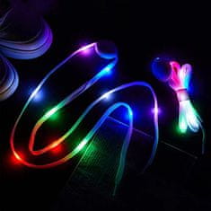 VIVVA® Tkaničky do bot, Svitící Šňůrky na boty, Tkaničky do bot s LED světly (120 cm) | LUMOLOOPS