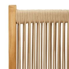 Vidaxl Polohovací zahradní židle 4 ks béžové masivní akáciové dřevo
