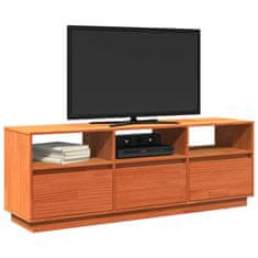 Vidaxl TV skříňka voskově hnědá 140 x 37 x 50 cm masivní borové dřevo