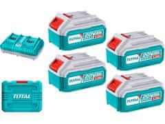 Total Sada baterií a nabíječky, 20V Li-ion, 4000mAh, industrial