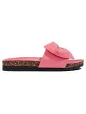 Amiatex Klasické nazouváky dámské růžové na plochém podpatku + Ponožky Gatta Calzino Strech, odstíny růžové, 38