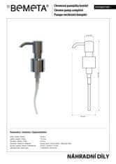 BPS-koupelny Náhradní pumpička pro dávkovač 118209049, 140109161, 131567504, 131567192 - 131567159