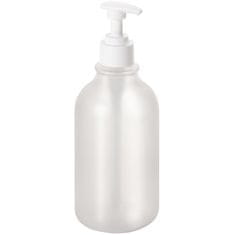 BPS-koupelny Plastová láhev kulatá průhledná s pumpičkou pro dávkovač mýdla, 500 ml - 131567700