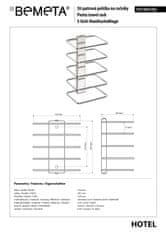 BPS-koupelny Polička na ručníky pětipatrová - 101302182