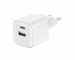 SWISSTEN síťový adaptér GaN 1x USB-C 35W PD + 1x USB-A 27W QC bílý (22071200)