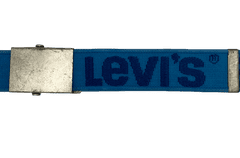 Levis textilní unisex pásek v modré s nápisem