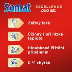 Excellence Duo gel do myčky proti mastnotě 2 × 630 ml, 70 dávek