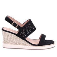 Černé sandály espadrille na platformách velikost 39