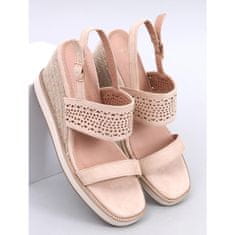 Elegantní sandály espadrille béžové barvy velikost 41