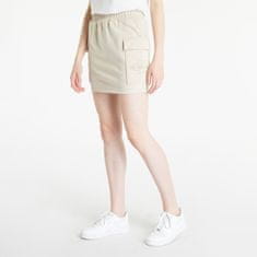 Calvin Klein Sukně Jeans Embroidered Monologo Straight Skirt Beige S Béžová