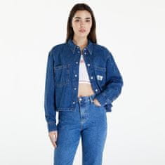 Calvin Klein Košile Jeans Cropped Dad Denim Shirt Denim Medium S Modrá