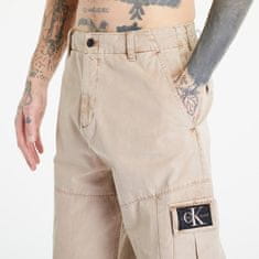 Calvin Klein Kalhoty Jeans Mineral Dye Cargo Woven Pants Shitake S S Béžová