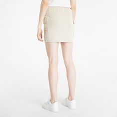 Calvin Klein Sukně Jeans Embroidered Monologo Straight Skirt Beige S Béžová