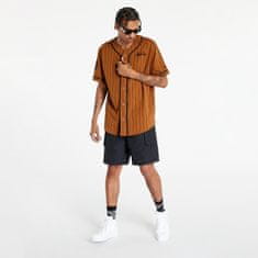 New Era Tričko Pinstripe Jersey Tee Brown XS XS Hnědá