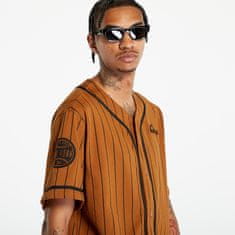 New Era Tričko Pinstripe Jersey Tee Brown XS XS Hnědá