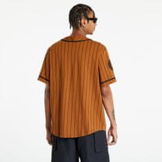 New Era Tričko Pinstripe Jersey Tee Brown XS XS Hnědá