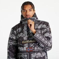 Napapijri Bunda Rainforest Regular Fit Half-Zip Jacket Black Aop S S Černá