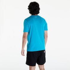 Under Armour Tričko Project Rock Payoff Graphichortleeve Tee Circuit Teal/ Radial Turquoise/ High-Vis Yellow M Modrá