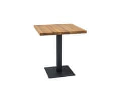 vyprodejpovleceni Černý jídelní stůl s dubovou deskou PURO 60x60