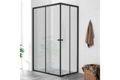 WellMall POINT BLACK 100x80 Clear Obdélníková sprchová zástěna