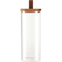 Excellent Houseware Skleněný džbán s dřevěným víkem, hermetické uzavření barva transparentní