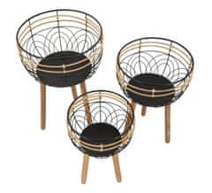 Mauro Ferretti Stojany na kavětináče ve tvaru košíků, 3 kusy