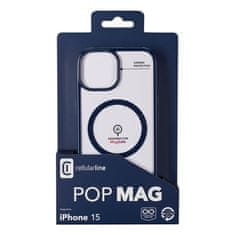 CellularLine Kryt na mobil Pop Mag s podporou Magsafe na Apple iPhone 15 - modrý/ průhledný