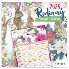 Notique Rodinný plánovací kalendár 2025, 30 x 30 cm