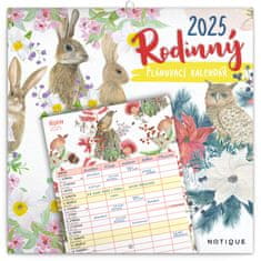 Presco Publishing NOTIQUE Rodinný plánovací kalendář 2025, 30 x 30 cm