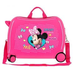 Joummabags Dětský cestovní kufr na kolečkách / odrážedlo MINNIE MOUSE Pink, 34L, 22398E1