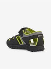 Geox Zeleno-černé klučičí outdoorové sandály Geox Vaniett 35