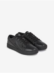 Calvin Klein Černé pánské kožené tenisky Calvin Klein Classic Cupsole Low Mix 43