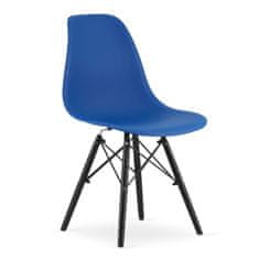 vyprodejpovleceni Modrá židle YORK OSAKA s černými nohami