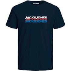 Jack&Jones Pánské triko JJCYBER Standard Fit 12256777 Navy Blazer (Velikost S)