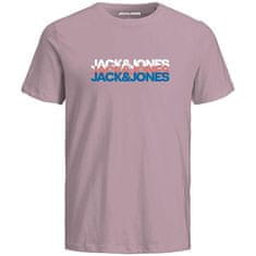 Jack&Jones Pánské triko JJCYBER Standard Fit 12256777 Pink Nectar (Velikost M)