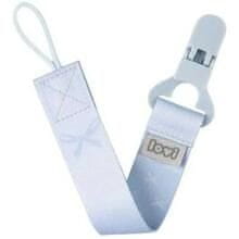 LOVI LOVI - Baby Shower Soother Clip With Ribbon Boy - Stužka na dudlík s klipem 2.0ks 