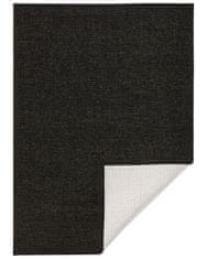 NORTHRUGS Kusový koberec Twin-Wendeteppiche 103096 schwarz creme – na ven i na doma 80x150