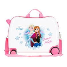 Joummabags Dětský cestovní kufr na kolečkách / odrážedlo DISNEY FROZEN Pink Magic, 34L, 4729861