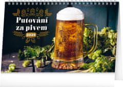 Presco Publishing NOTIQUE Stolní kalendář Putování za pivem 2025, 23,1 x 14,5 cm