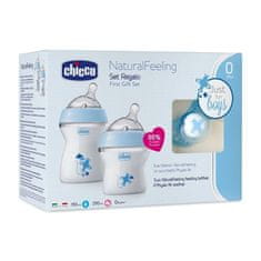 Chicco Set dárkový Natural Feeling + Air dudlík - chlapec