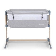 Kinderkraft SELECT Postýlka dětská polohovatelná Neste Air Grey Wood, Premium