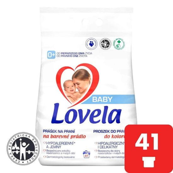 Lovela Baby prášek na praní na barevné prádlo 4,1 kg / 41 pracích dávek