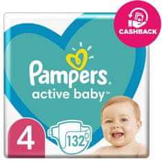 Pampers Active Baby Pleny jednorázové 4 (9-14 kg) 132 ks