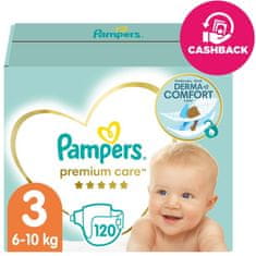 Pampers Premium Care Pleny jednorázové 3 (6-10 kg) 120 ks